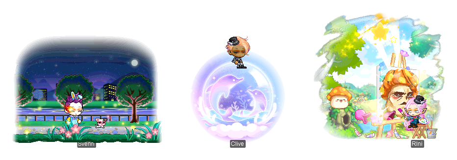 MapleStory July 3 Gachapon Chairs MapleStory French Bulldog Walk Chair Dolphin of the Deep Sea Chair Sketch Contest Chair