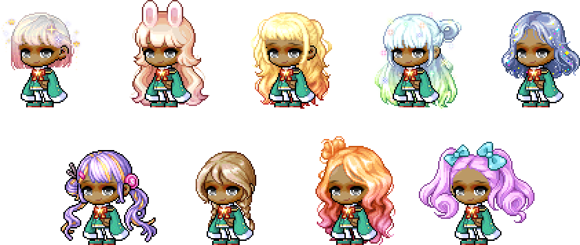 MapleStory December 25 Cash Shop Update Female Christmas  Royal Hairstyles