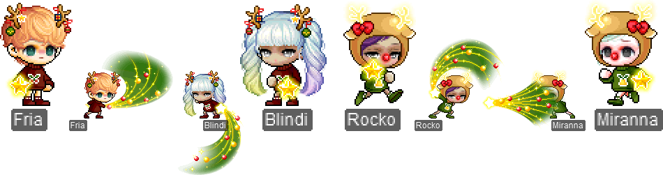 Reindeer Red and Green Permanent Outfit Packages December 17 Cash Shop Update MapleStory