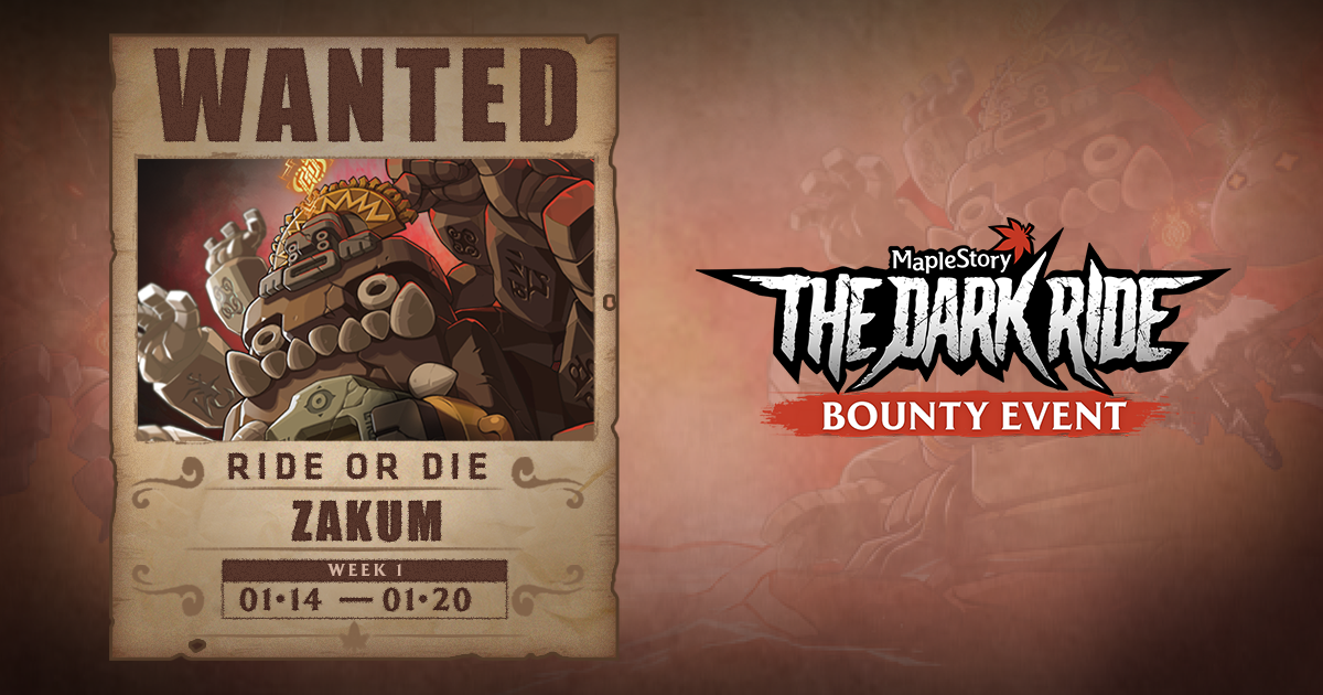 MapleStory Dark Ride Bounty Week 1 Zakum