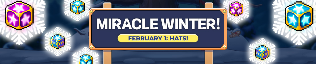 Miracle Winter MapleStory February 1 Hats