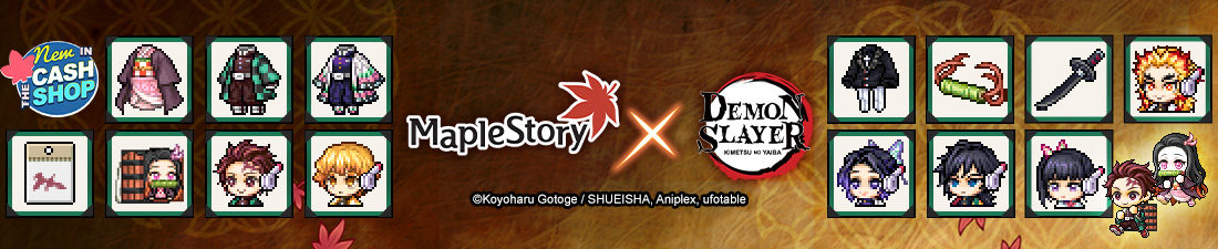 MapleStory x Demon Slayer March 19 Cash Shop Update