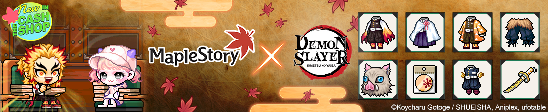 MapleStory x Demon Slayer April 9 Cash Shop Update